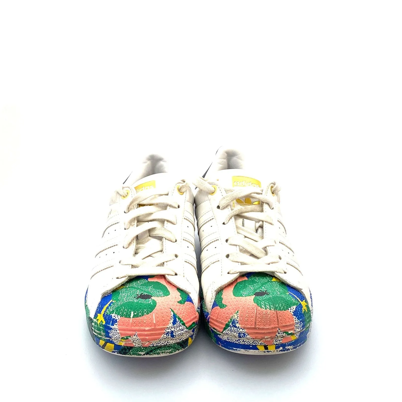 Adidas Originals Womens Size 7 White Superstar Her Studio London FW2526 Floral