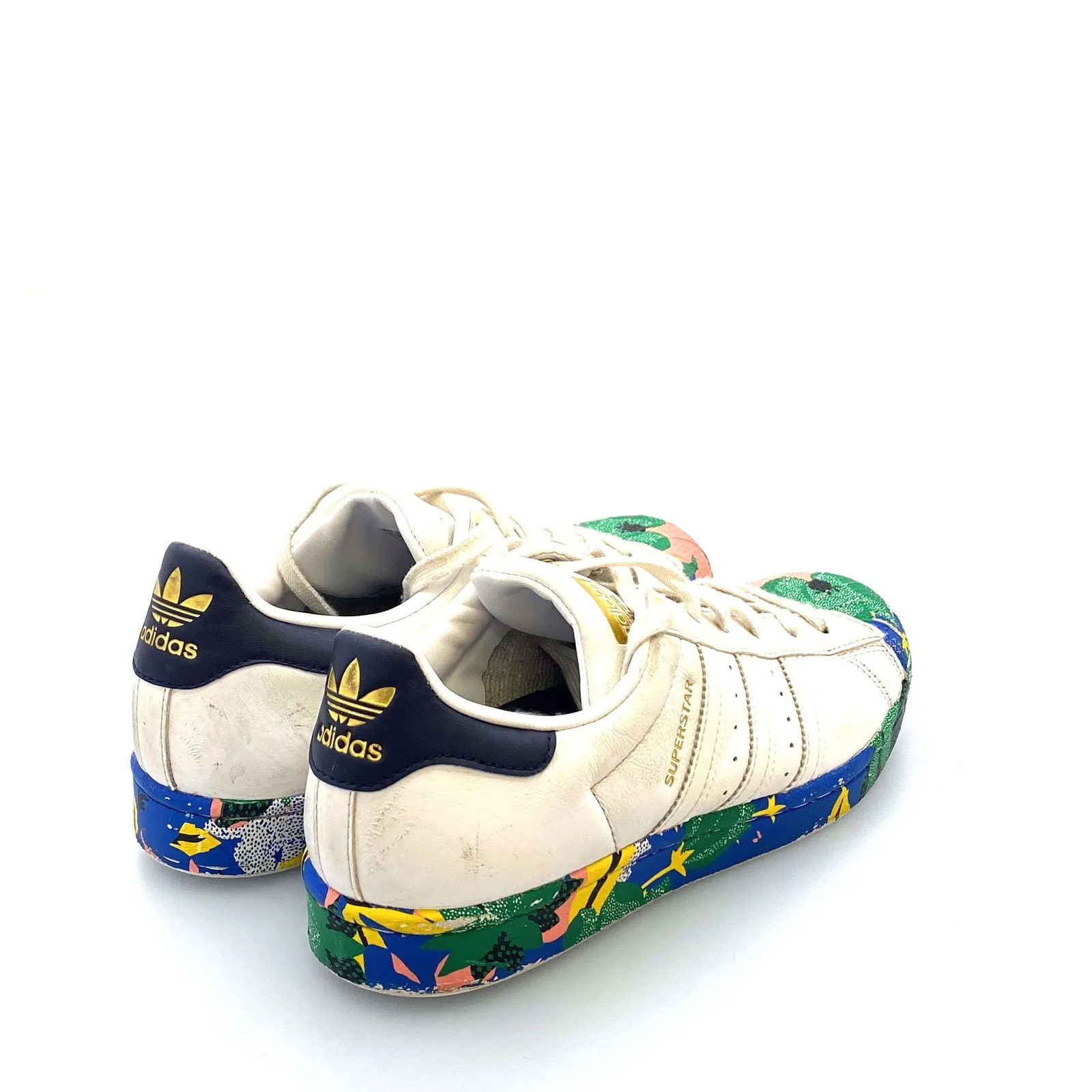 Adidas Originals Womens Size 7 White Superstar Her Studio London FW2526 Floral