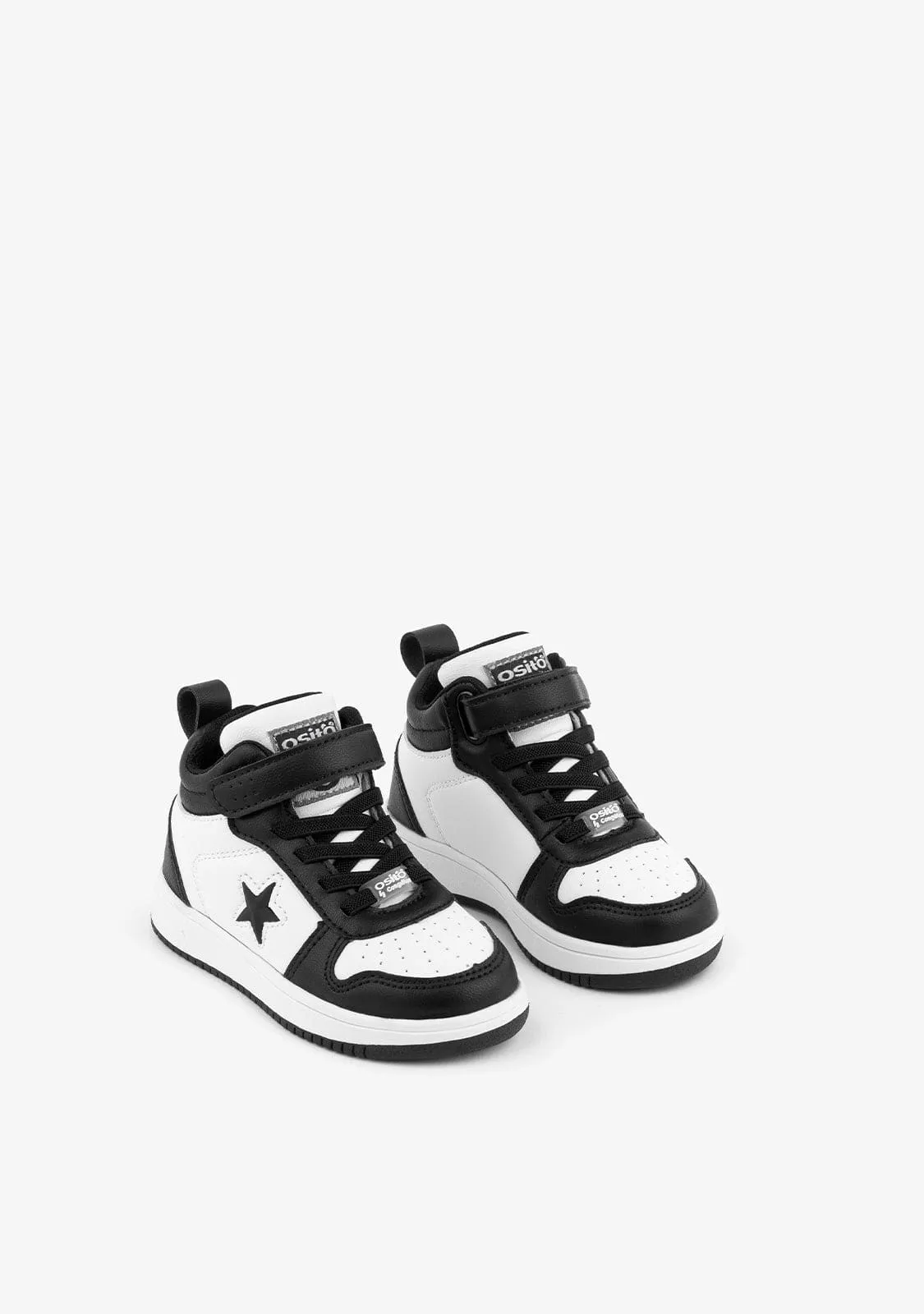 Baby's Black / White With Lights Hi-Top Sneakers
