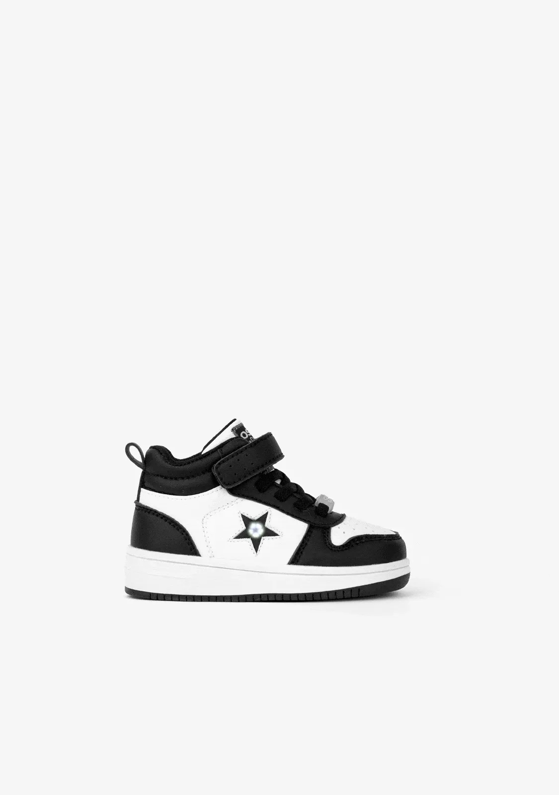 Baby's Black / White With Lights Hi-Top Sneakers