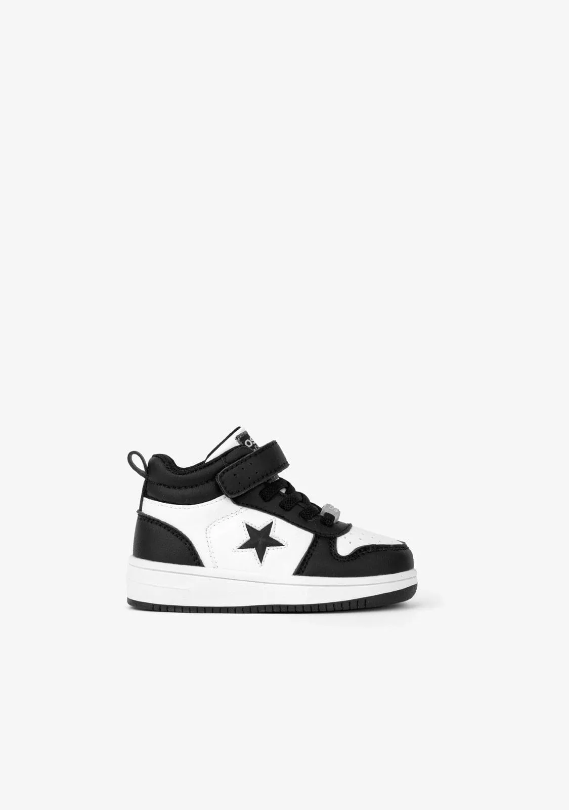 Baby's Black / White With Lights Hi-Top Sneakers