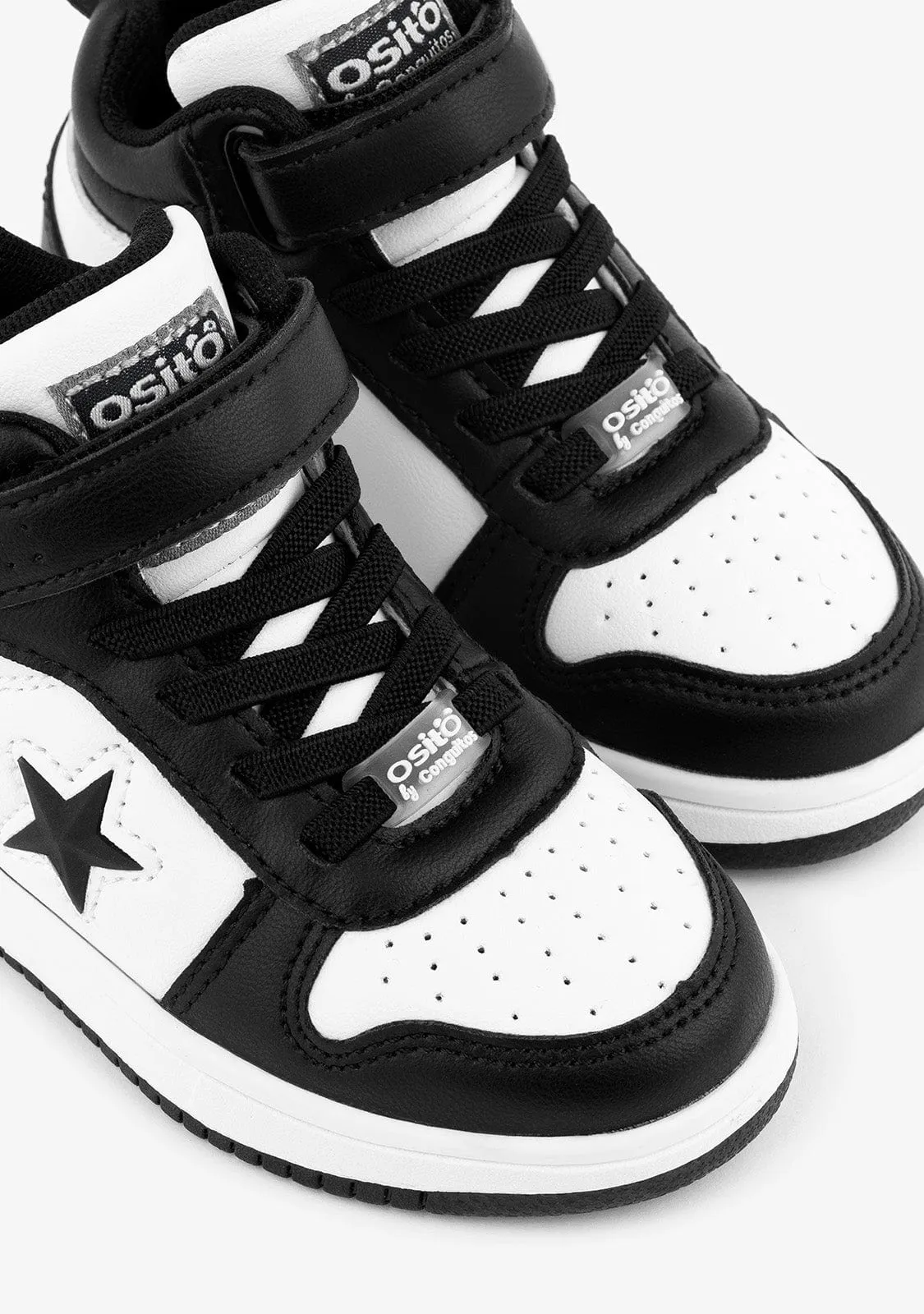 Baby's Black / White With Lights Hi-Top Sneakers