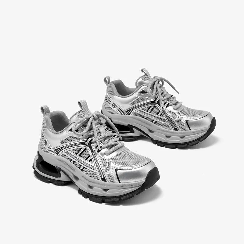 BeauToday Non-slip Womens Chunky Sneskers Fashion Casual Round Toe Breathable Walking Sneakers