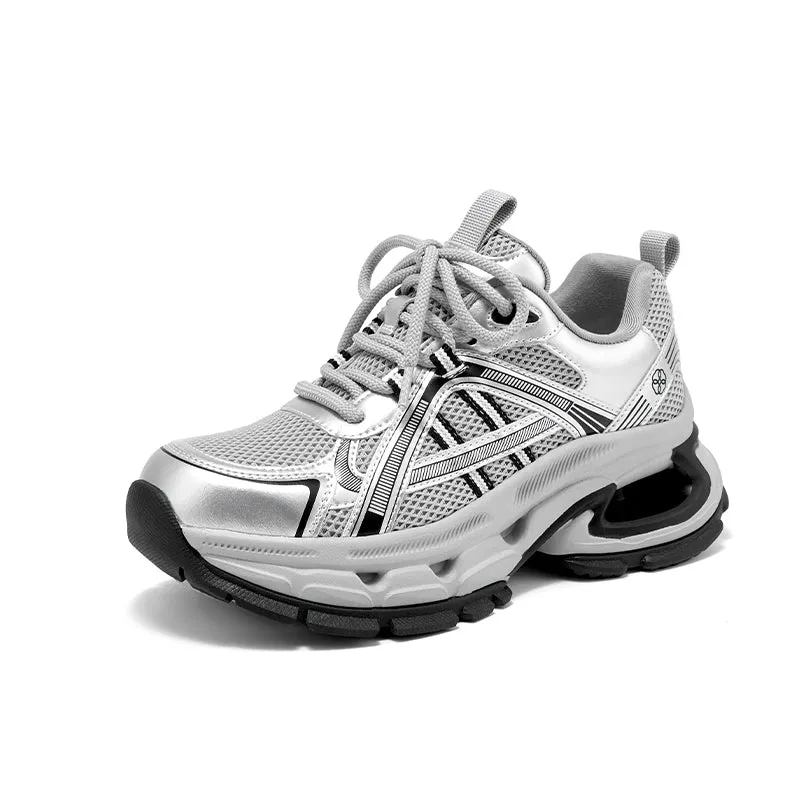 BeauToday Non-slip Womens Chunky Sneskers Fashion Casual Round Toe Breathable Walking Sneakers