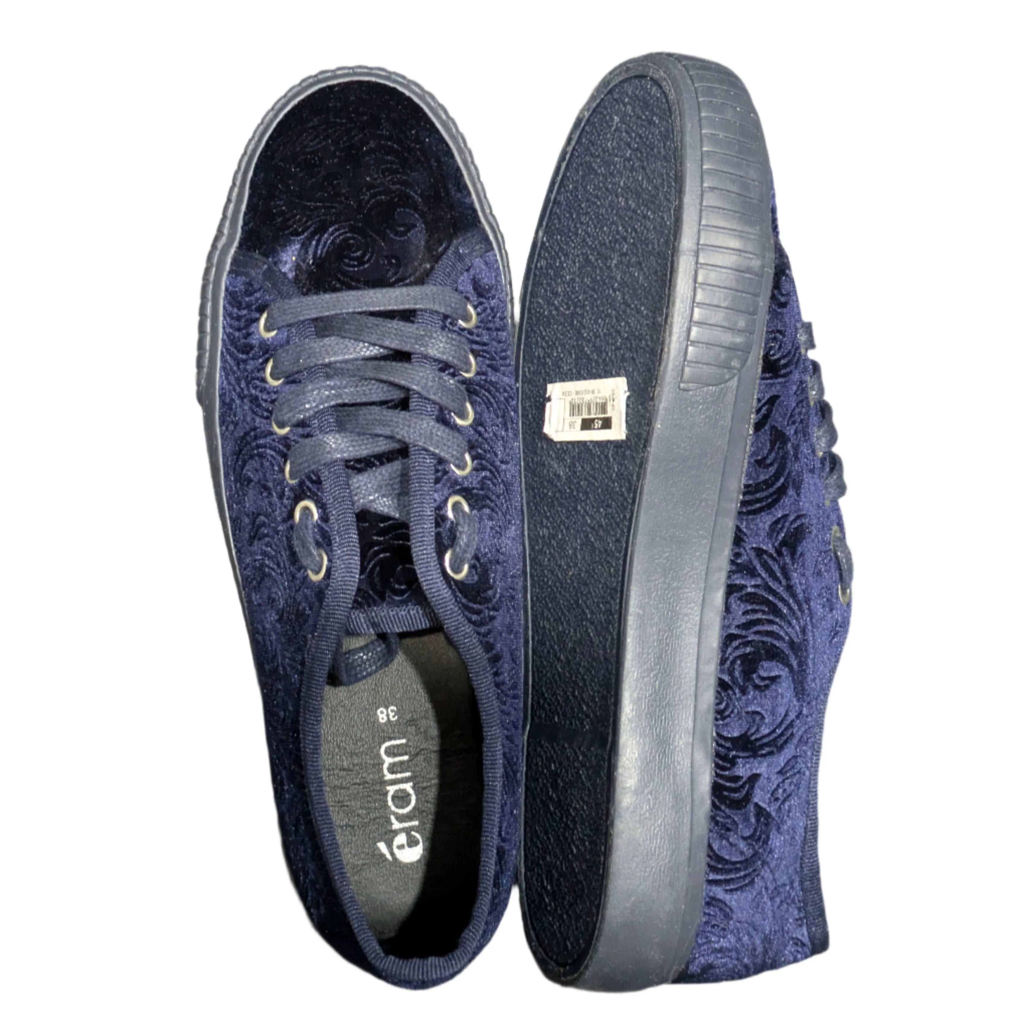 Blue Velvet Eco-Designed Loafer Style Trainers - Size UK 5 / EU 38 / US 7