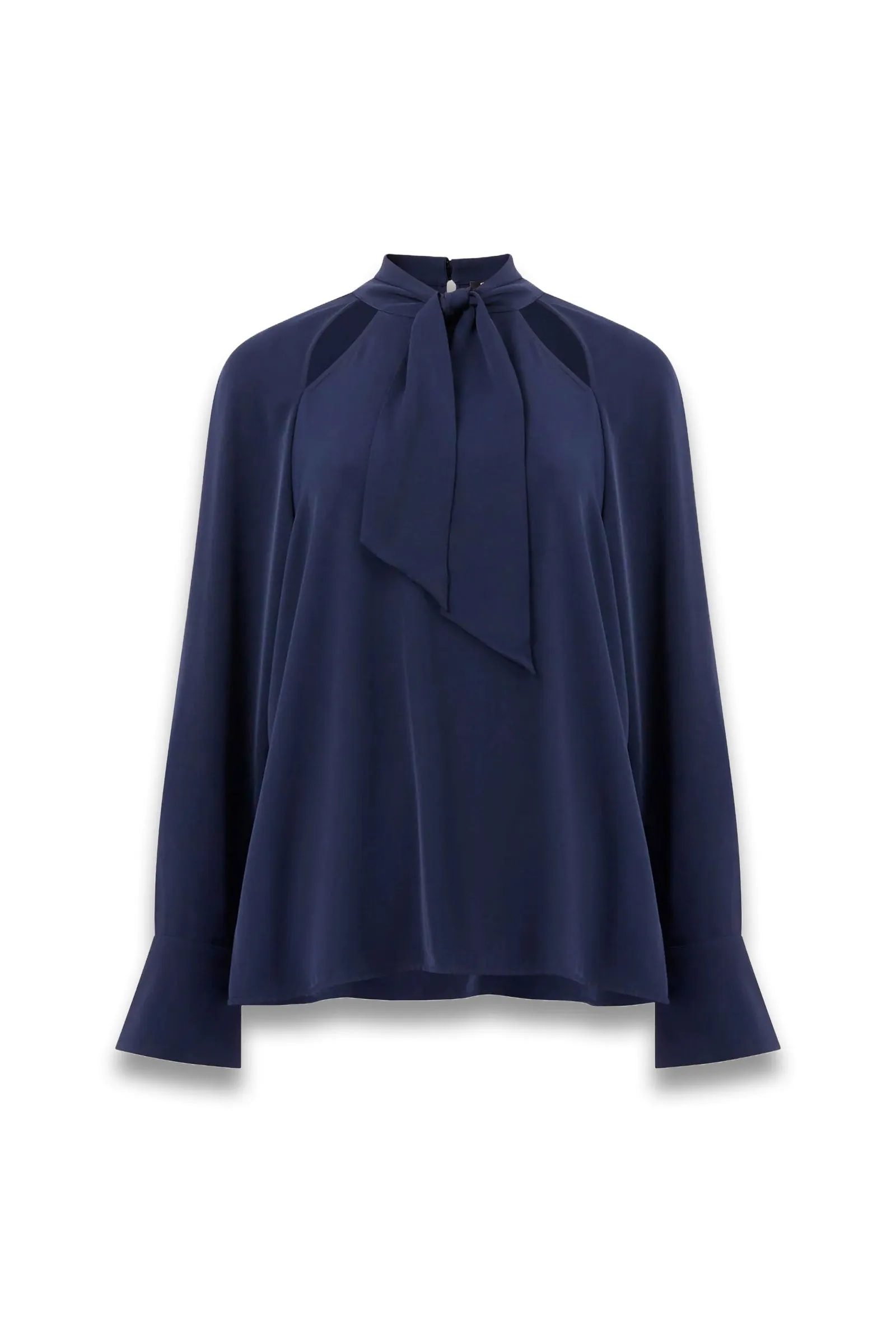 Carmen Recycled Crepe Tie Blouse