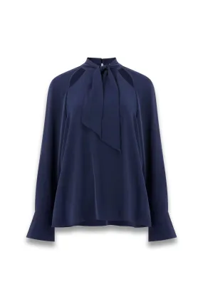 Carmen Recycled Crepe Tie Blouse