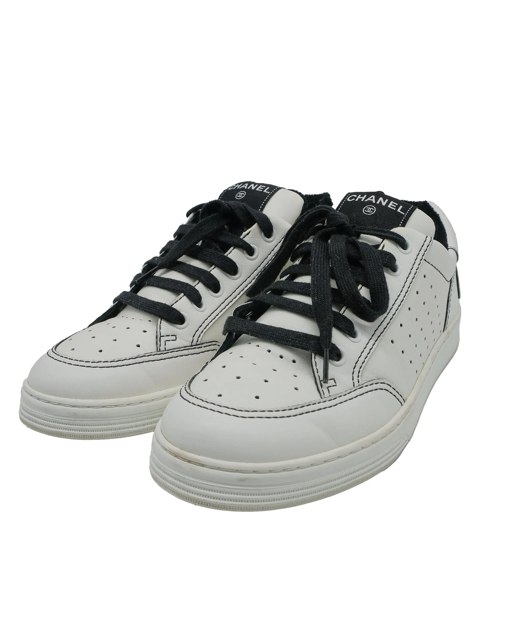 Chanel Black and White Sneakers 40 RJC3376