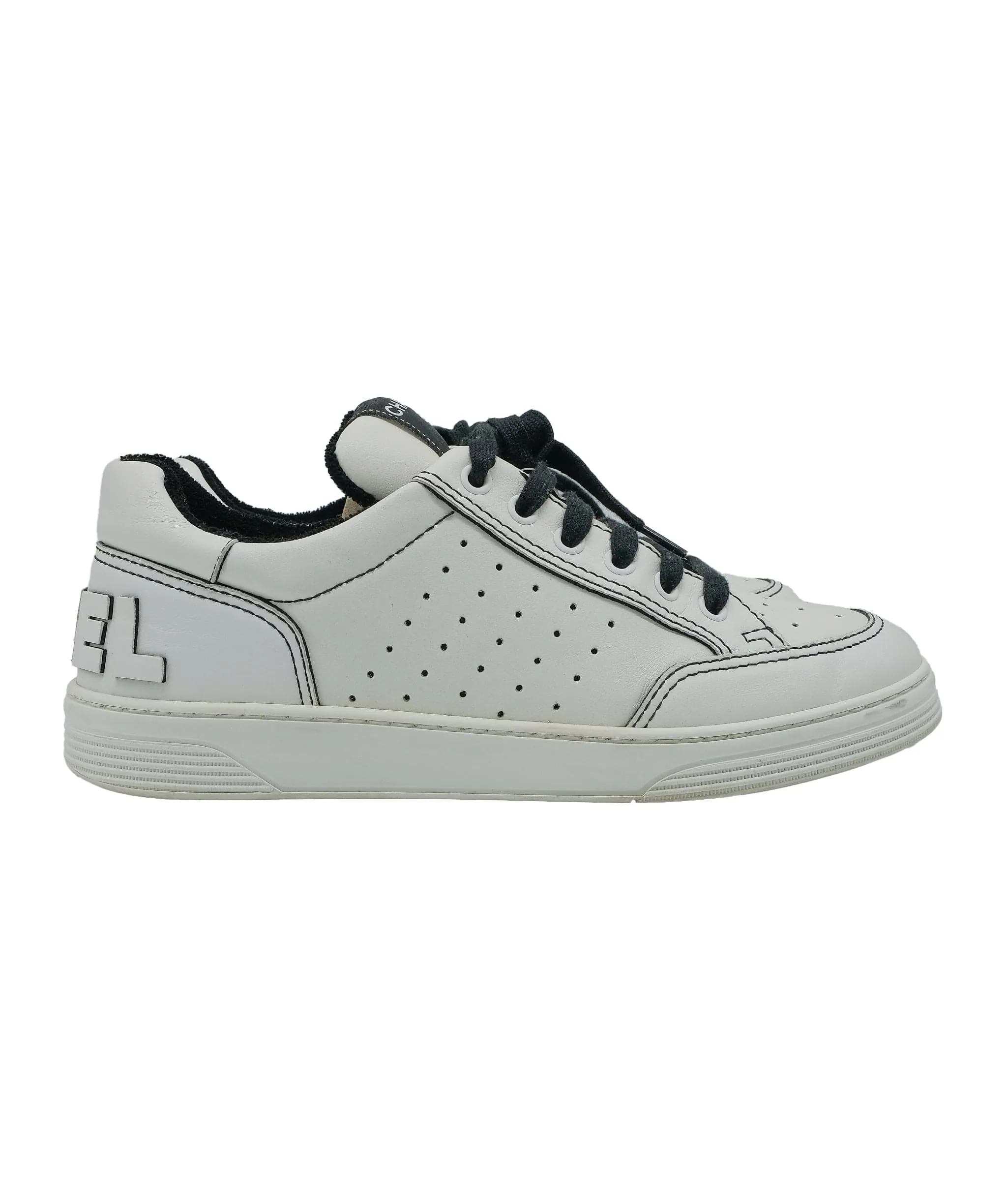 Chanel Black and White Sneakers 40 RJC3376