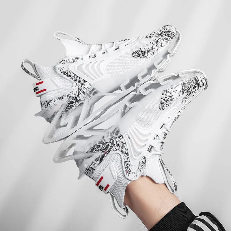 Cool Men Running Sneakers Mesh Breathable Sports Shoes Fashion Anti-Skid Walking Footwear Shoes | Brodtica.com