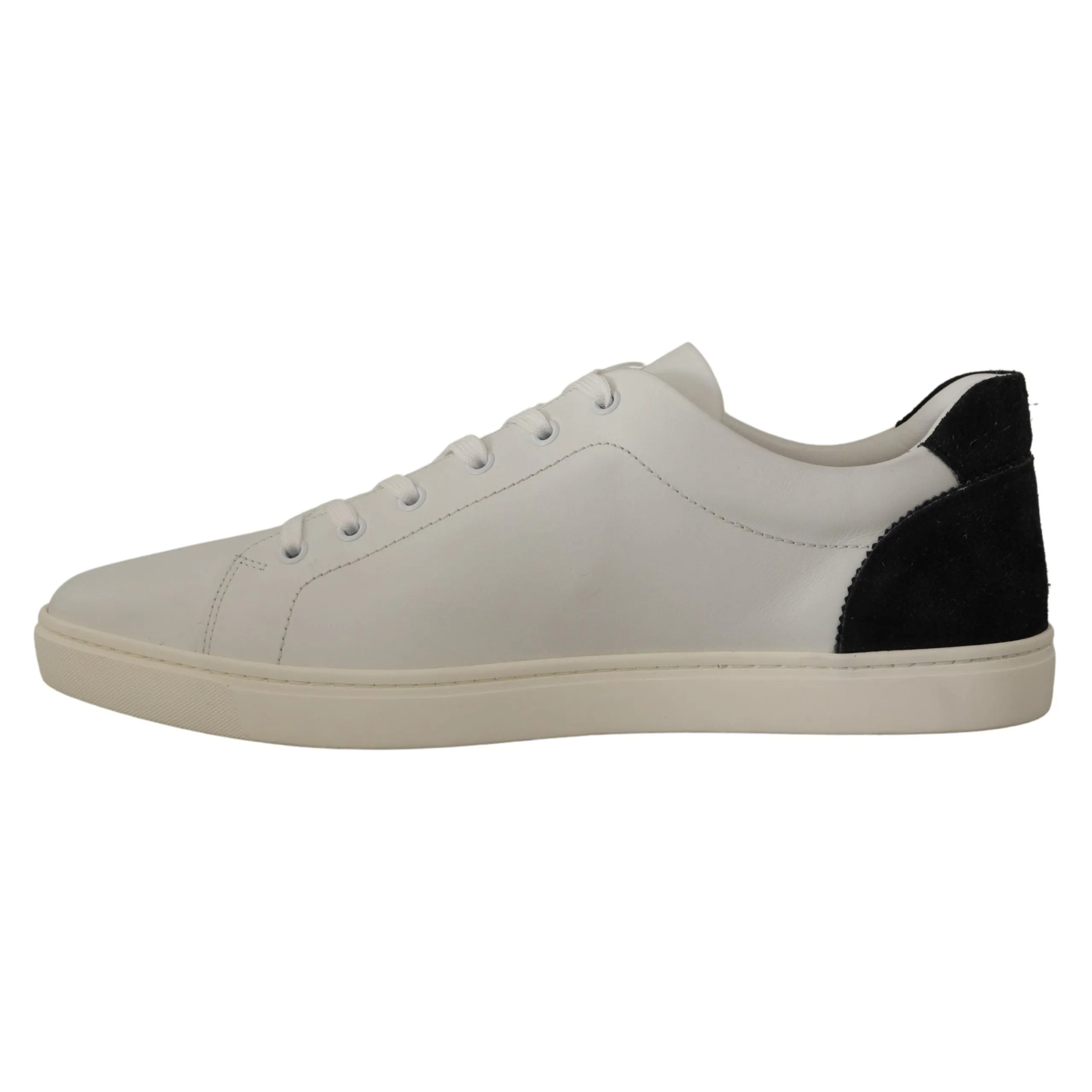 Dolce & Gabbana Elegant White Leather Low Top Sneakers