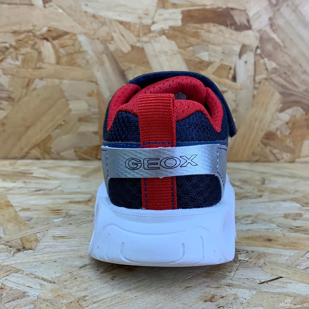 Geox Kids Wroom Light Up Trainers - Navy / Red