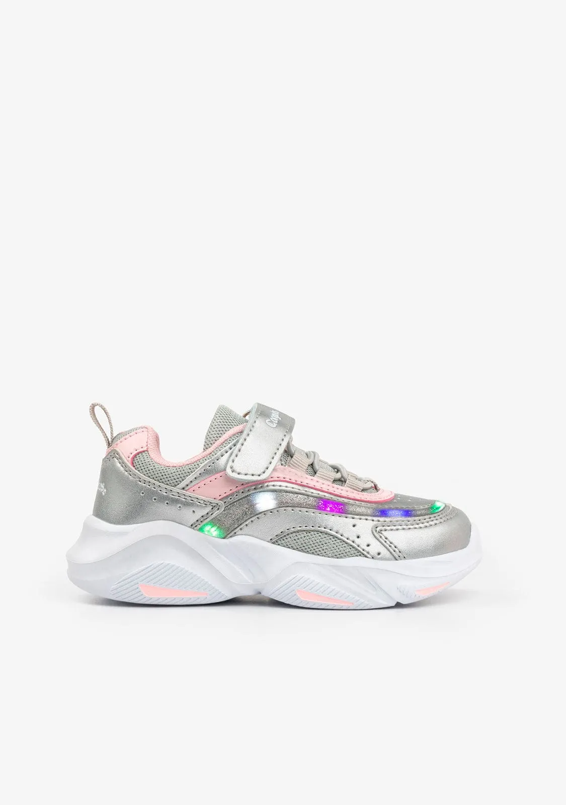 Girl's Silver Multicolor Sneakers