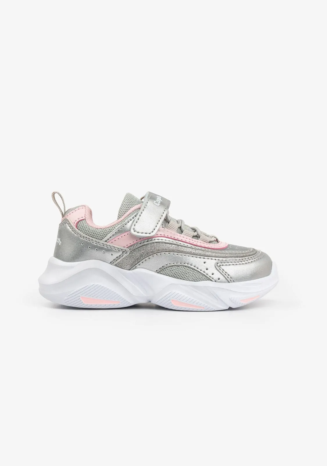 Girl's Silver Multicolor Sneakers