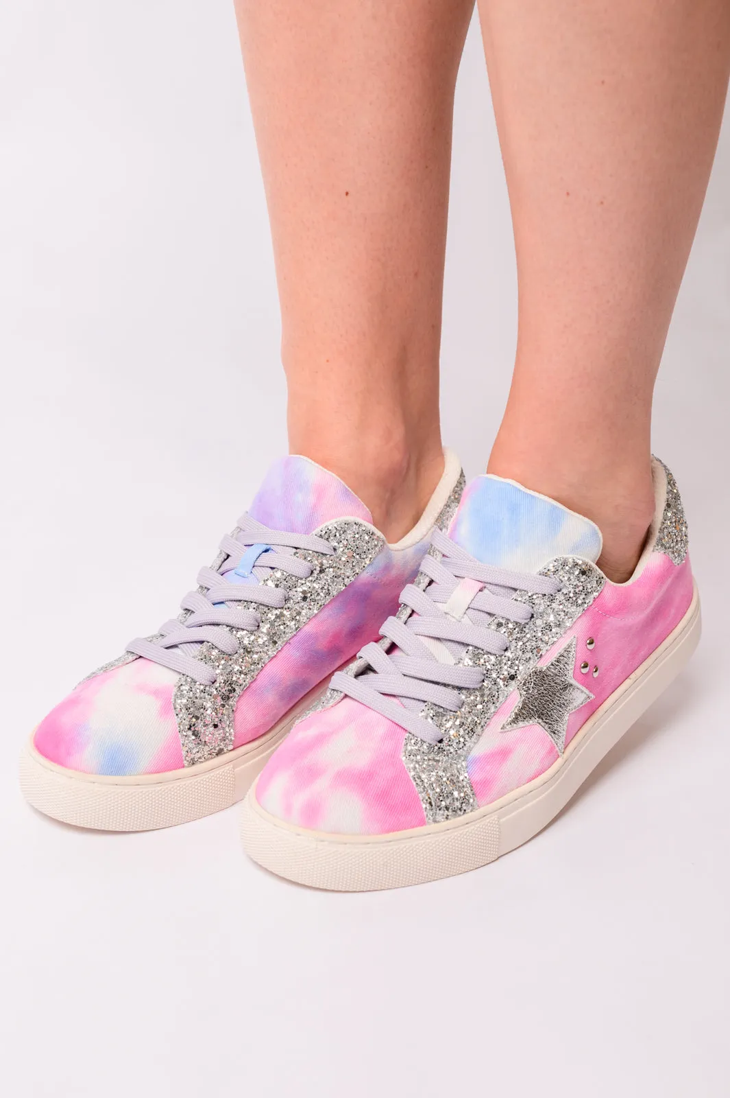 Hey Girl Supernova Sneakers in Pastel Tie Dye