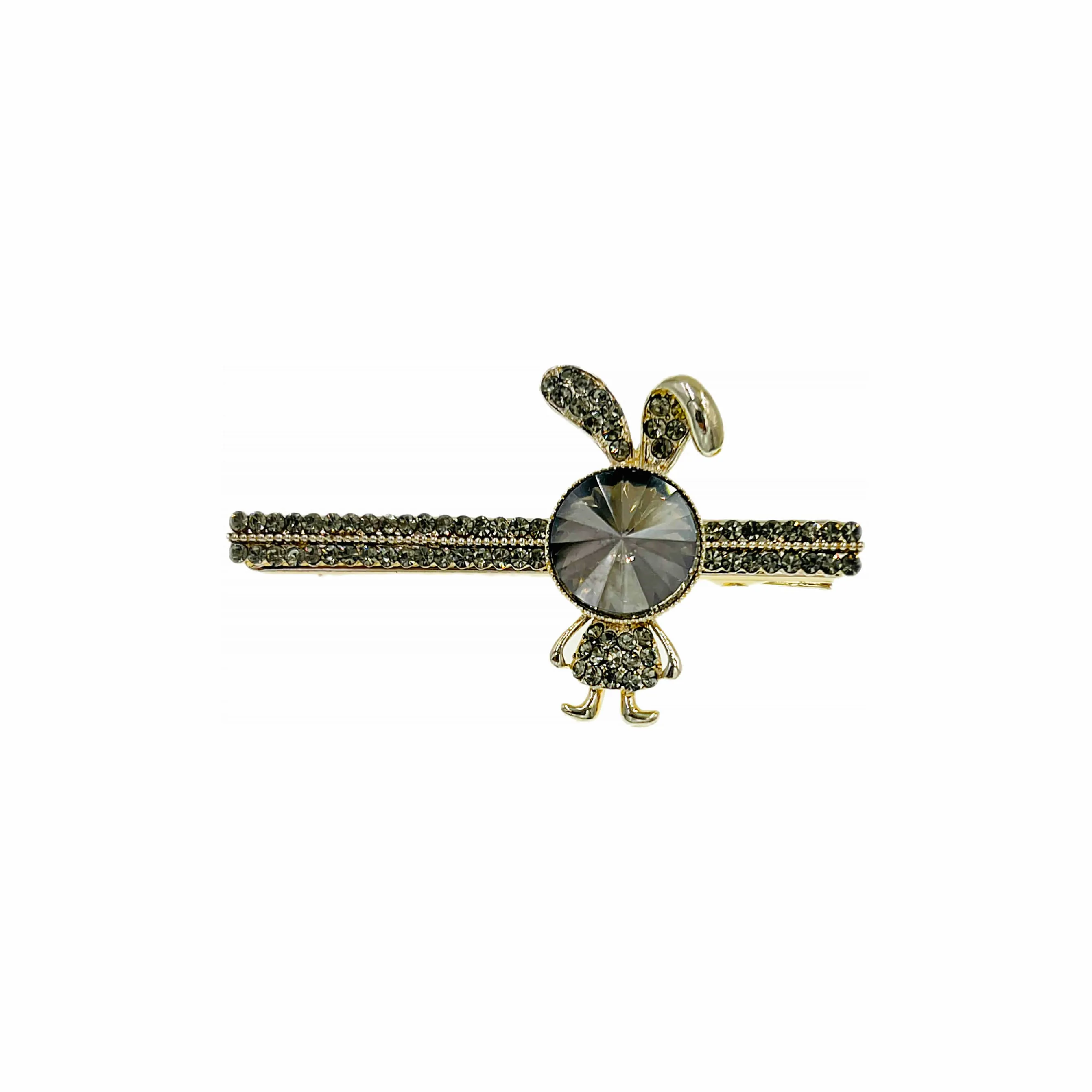 Honey Butler Gold Bunny Hair Clip Austrian Crystals Clamp Alligator Pelican Beak Hairpin C12