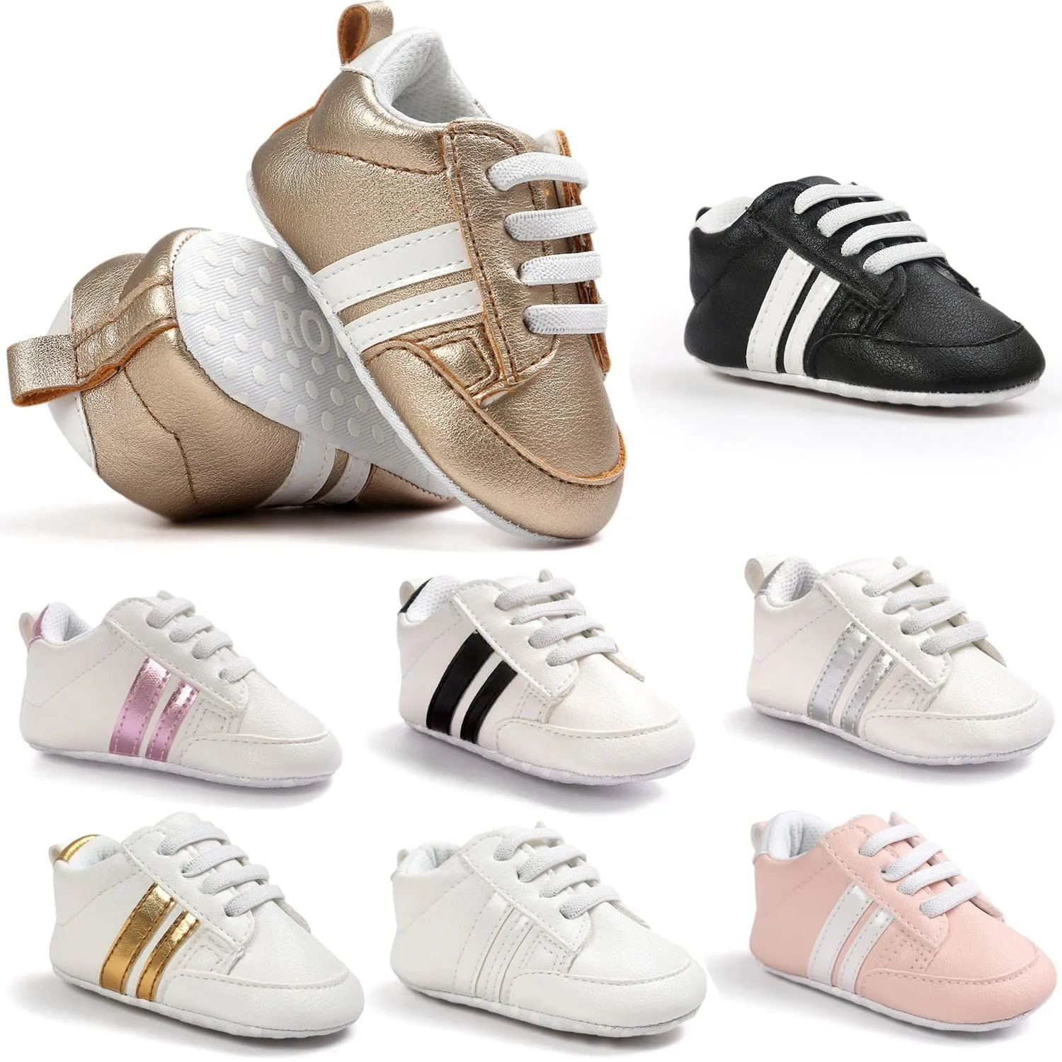 Infant PU Leather Non-slip Soft Sneakers - GlamzLife