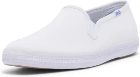 Keds Women's Champion Slip on Sneaker, White, 8.5 Narrow