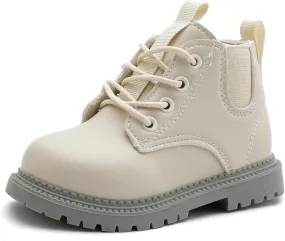 Kids Ankle Boots with Side Zipper Lace Up for Toddler Littel Kid Boys and Girls for Outdoor Play and Everyday Wear