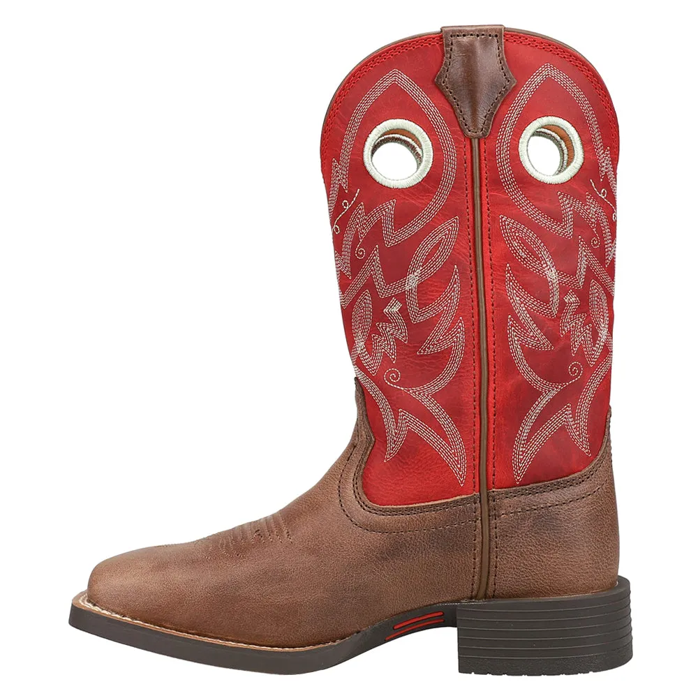 Liberty Water Buffalo Embroidery 11 Inch Wide Square Toe Cowboy Boots