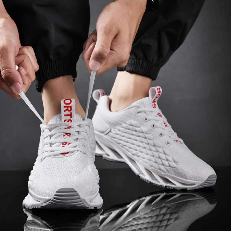 Men&#39;s Shoes Breathable Mesh Lace Running Shoes Outdoor Fitness Training Sports Shoes Non-slip Wear-resistant Casual Couple Shoes
