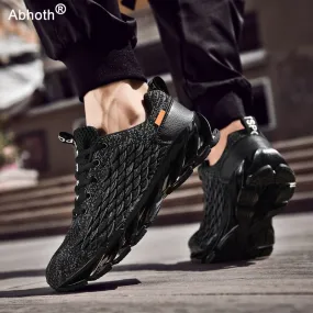 Men&#39;s Shoes Breathable Mesh Lace Running Shoes Outdoor Fitness Training Sports Shoes Non-slip Wear-resistant Casual Couple Shoes