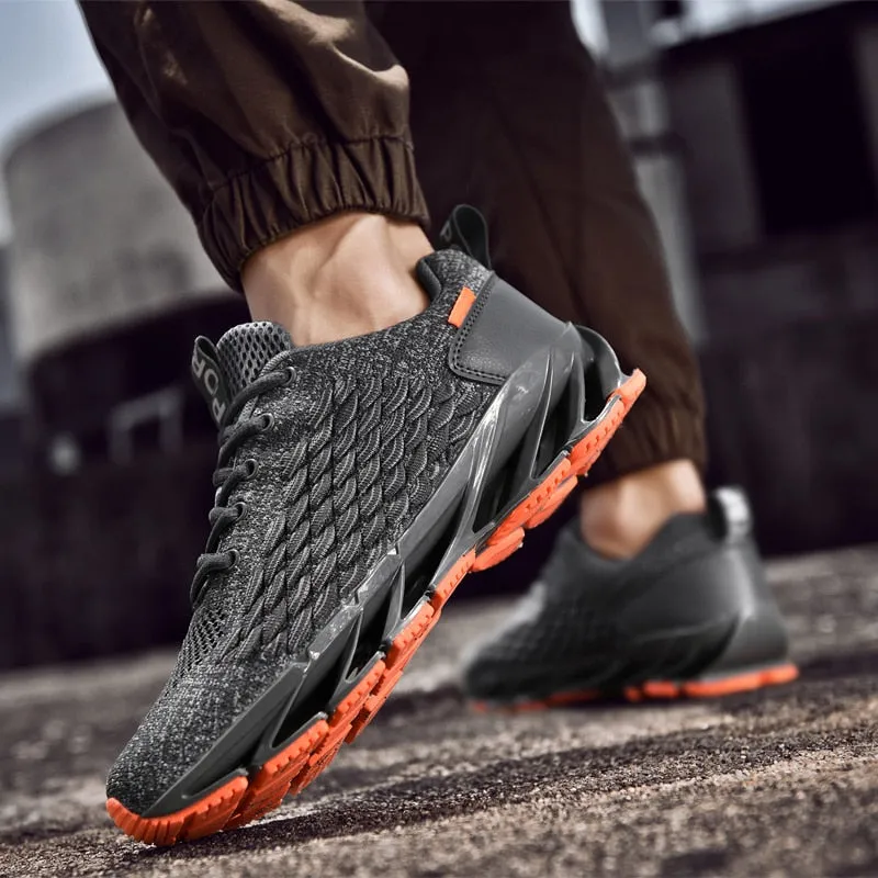 Men&#39;s Shoes Breathable Mesh Lace Running Shoes Outdoor Fitness Training Sports Shoes Non-slip Wear-resistant Casual Couple Shoes