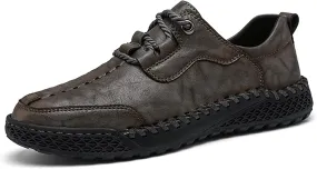 Men's Casual Oxford Sneakers - Comfortable Lace-Up Derby Shoe for Business Casual & Everyday Wear Classic Round -Lace-Up Loafers