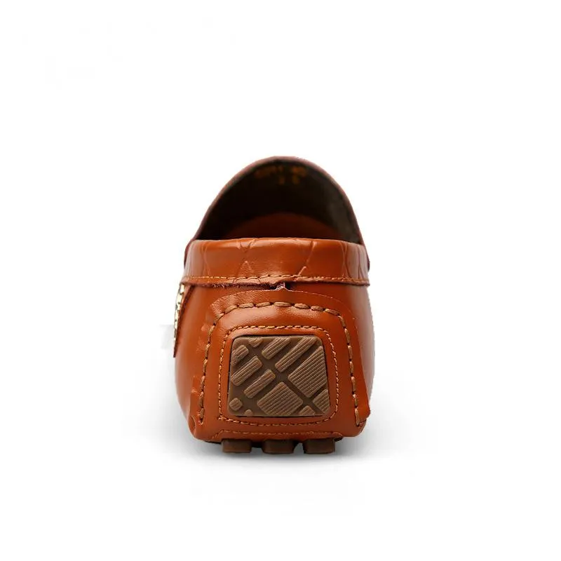 Men's Genuine Leather Soft Loafers | Plus Size