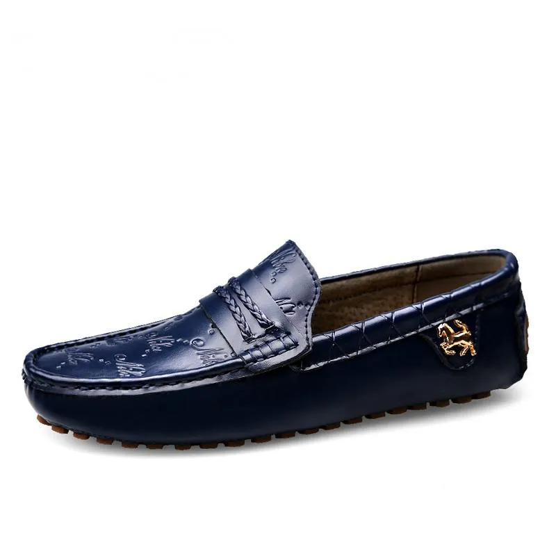 Men's Genuine Leather Soft Loafers | Plus Size
