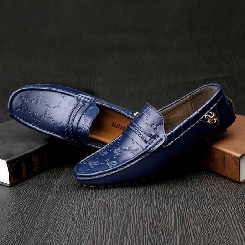 Men's Genuine Leather Soft Loafers | Plus Size
