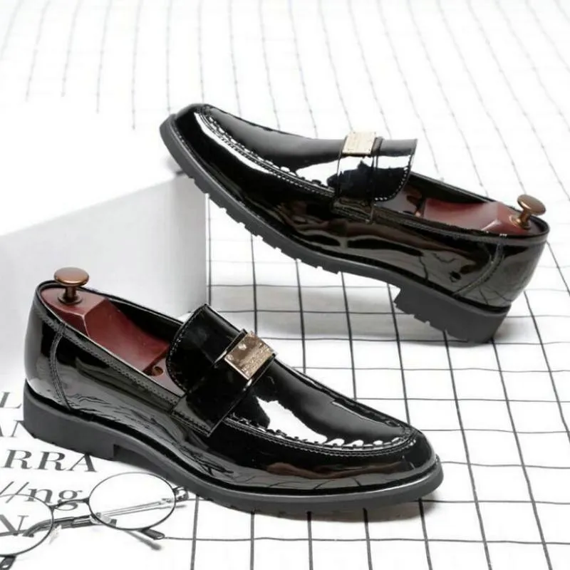 Men's Leather Loafers With Pointed Toe | Plus Size