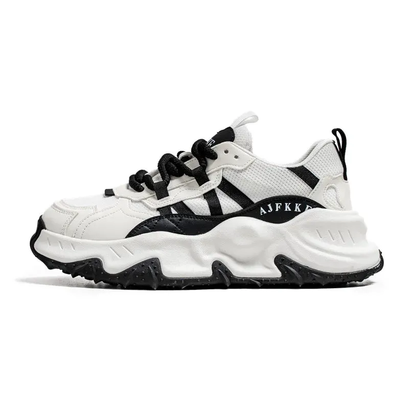 Men's Run Sneaker  Thick-soled Shoes Youth Casual Cricket Shoes Fashion Trend Board Shoes Comfort Skateboard Shoes