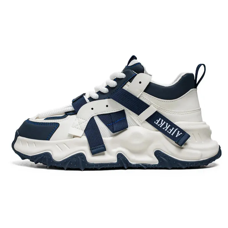 Men's Run Sneaker  Thick-soled Shoes Youth Casual Cricket Shoes Fashion Trend Board Shoes Comfort Skateboard Shoes