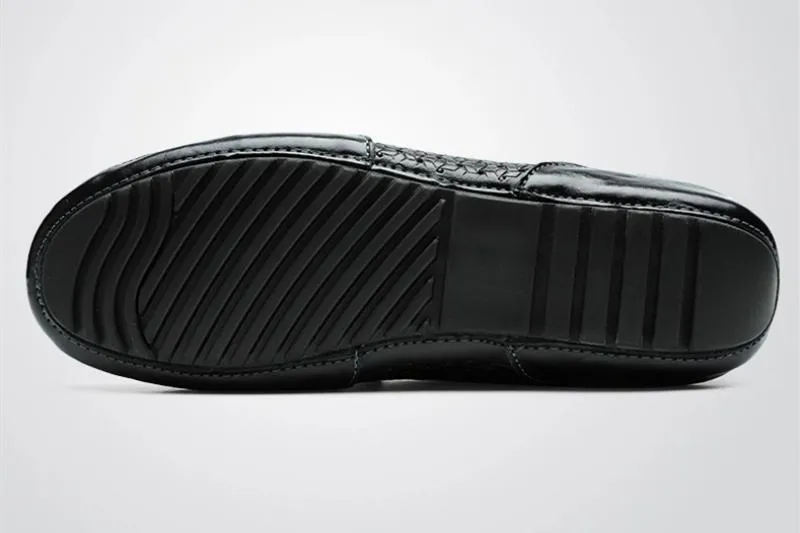 Men's Summer Casual Genuine Leather Breathable Slip-Ons