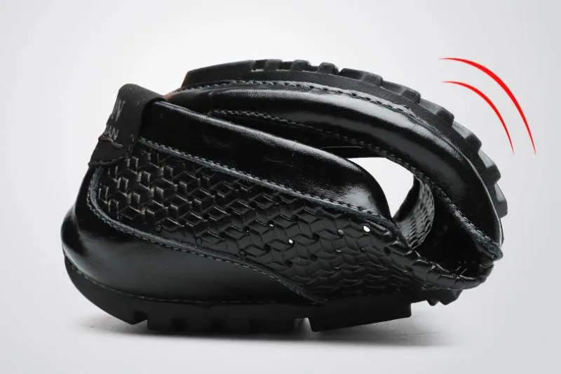 Men's Summer Casual Genuine Leather Breathable Slip-Ons