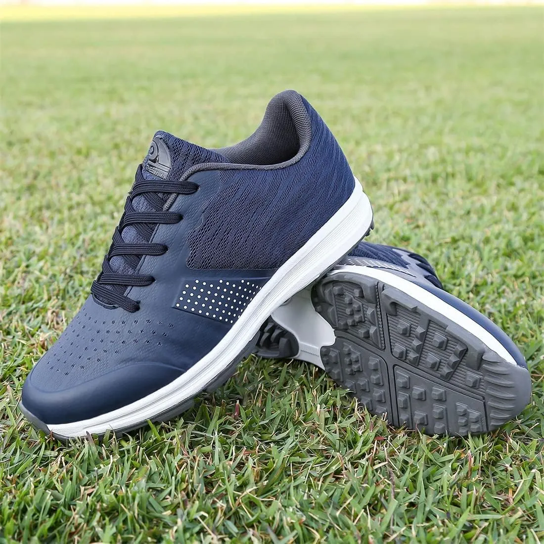 Mesh Golf Trainers for Men Professional Breathable Spikeless Golfers Sneakers Anti Slip Walking Footwears