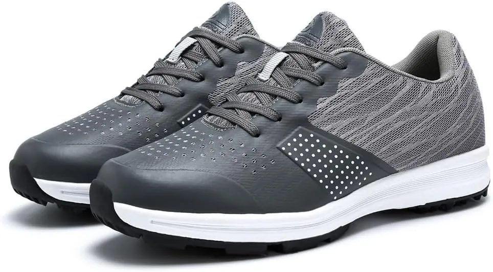 Mesh Golf Trainers for Men Professional Breathable Spikeless Golfers Sneakers Anti Slip Walking Footwears