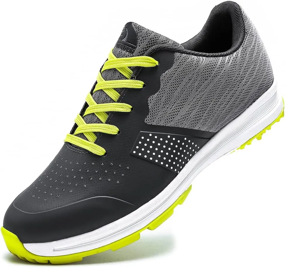 Mesh Golf Trainers for Men Professional Breathable Spikeless Golfers Sneakers Anti Slip Walking Footwears