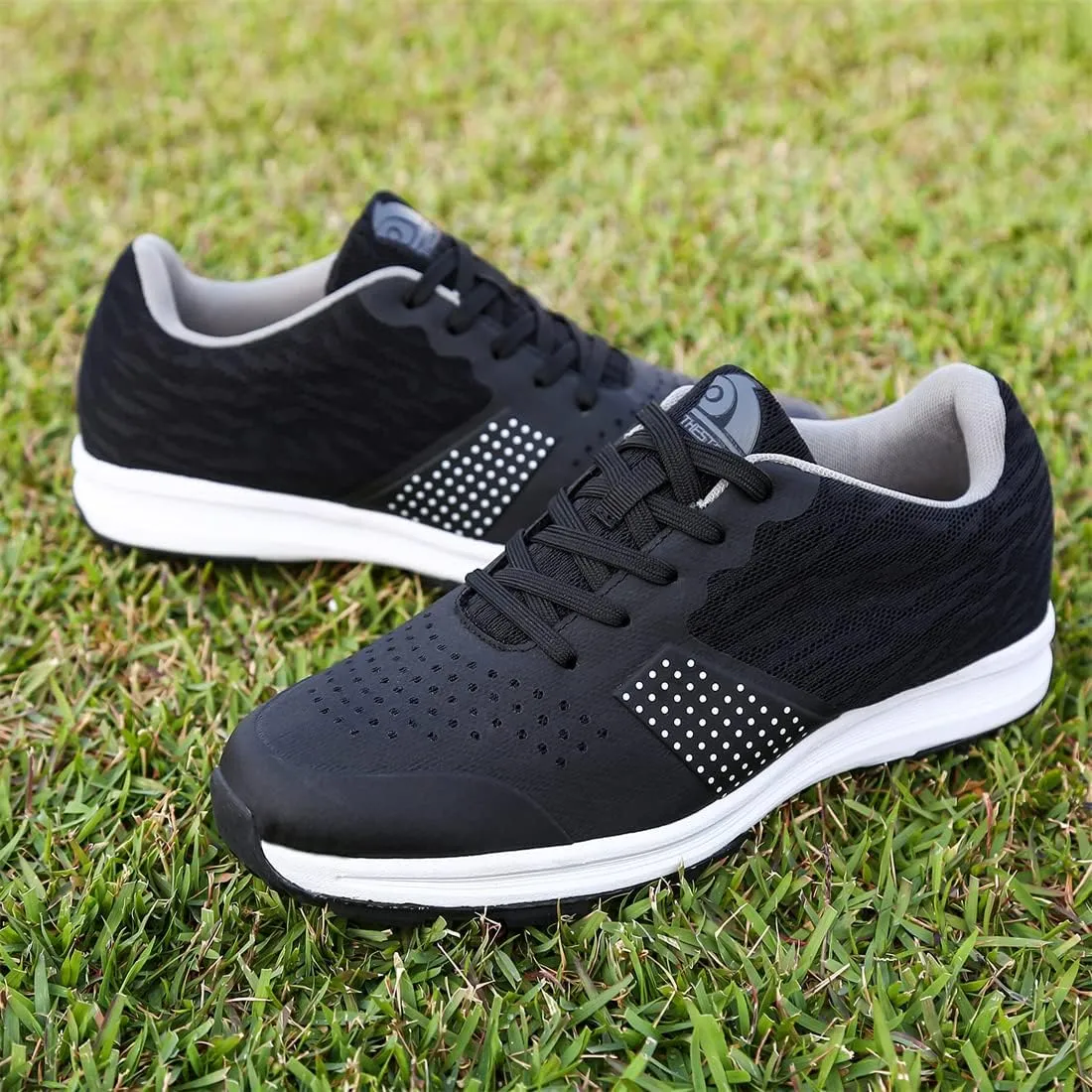 Mesh Golf Trainers for Men Professional Breathable Spikeless Golfers Sneakers Anti Slip Walking Footwears