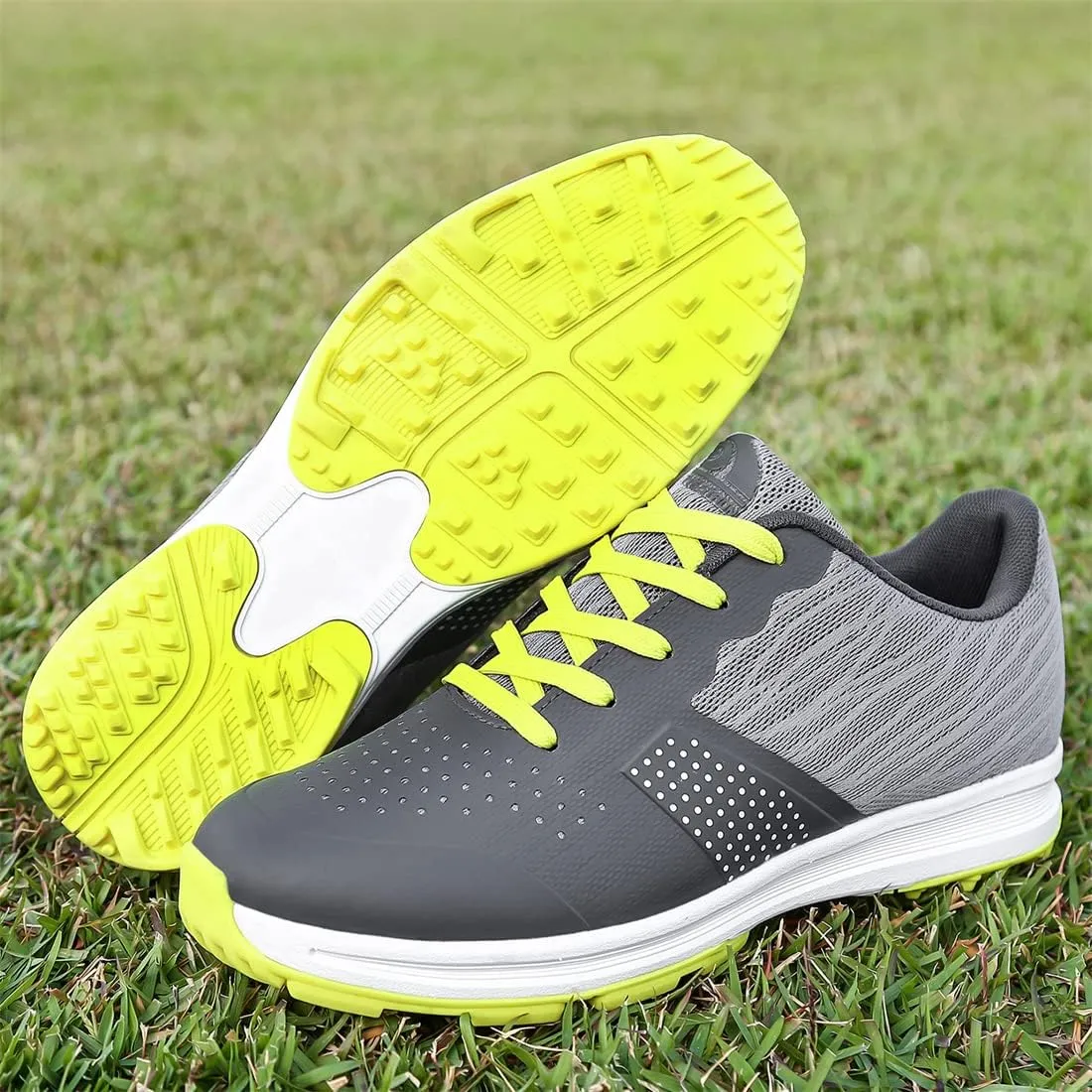 Mesh Golf Trainers for Men Professional Breathable Spikeless Golfers Sneakers Anti Slip Walking Footwears