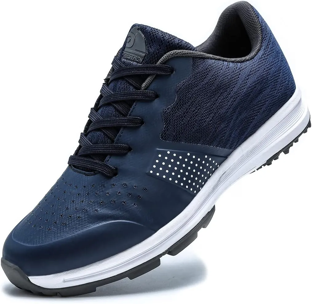 Mesh Golf Trainers for Men Professional Breathable Spikeless Golfers Sneakers Anti Slip Walking Footwears