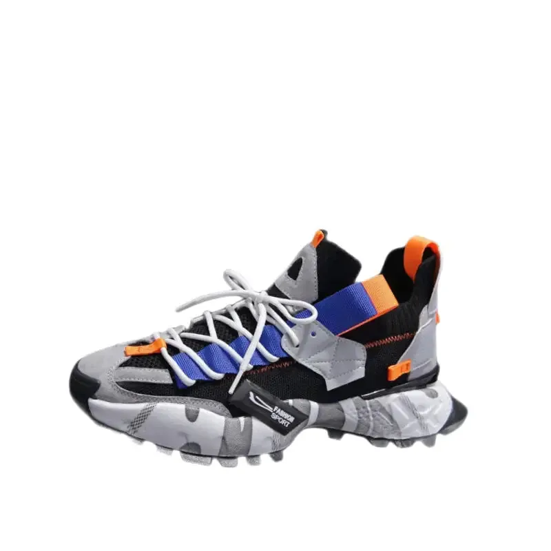 Multicolor Aesthetic Chunky Lace Up Sneakers