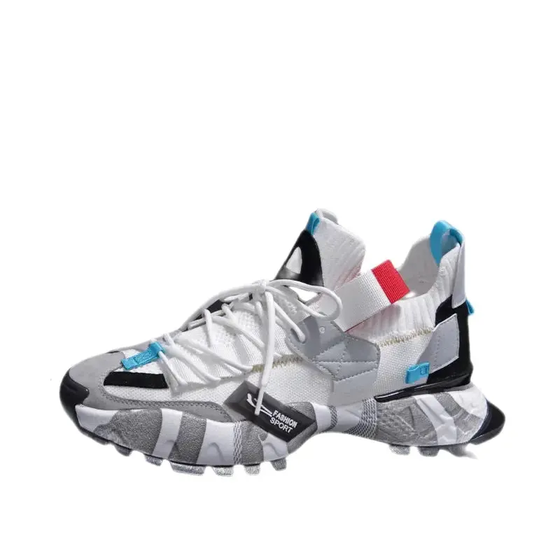 Multicolor Aesthetic Chunky Lace Up Sneakers