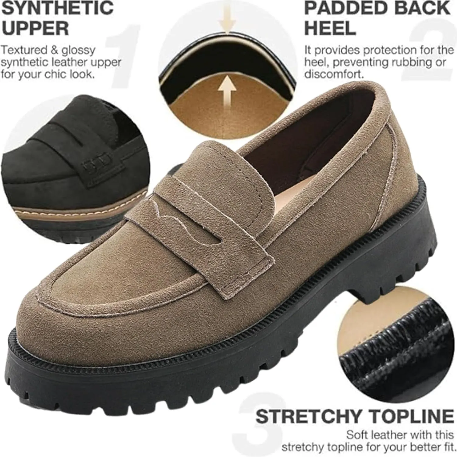 Orthoture Womens Shoes Orthoture-Orthopedic Platform Loafers Slip On Comfort Orthopedic Shoes for Women