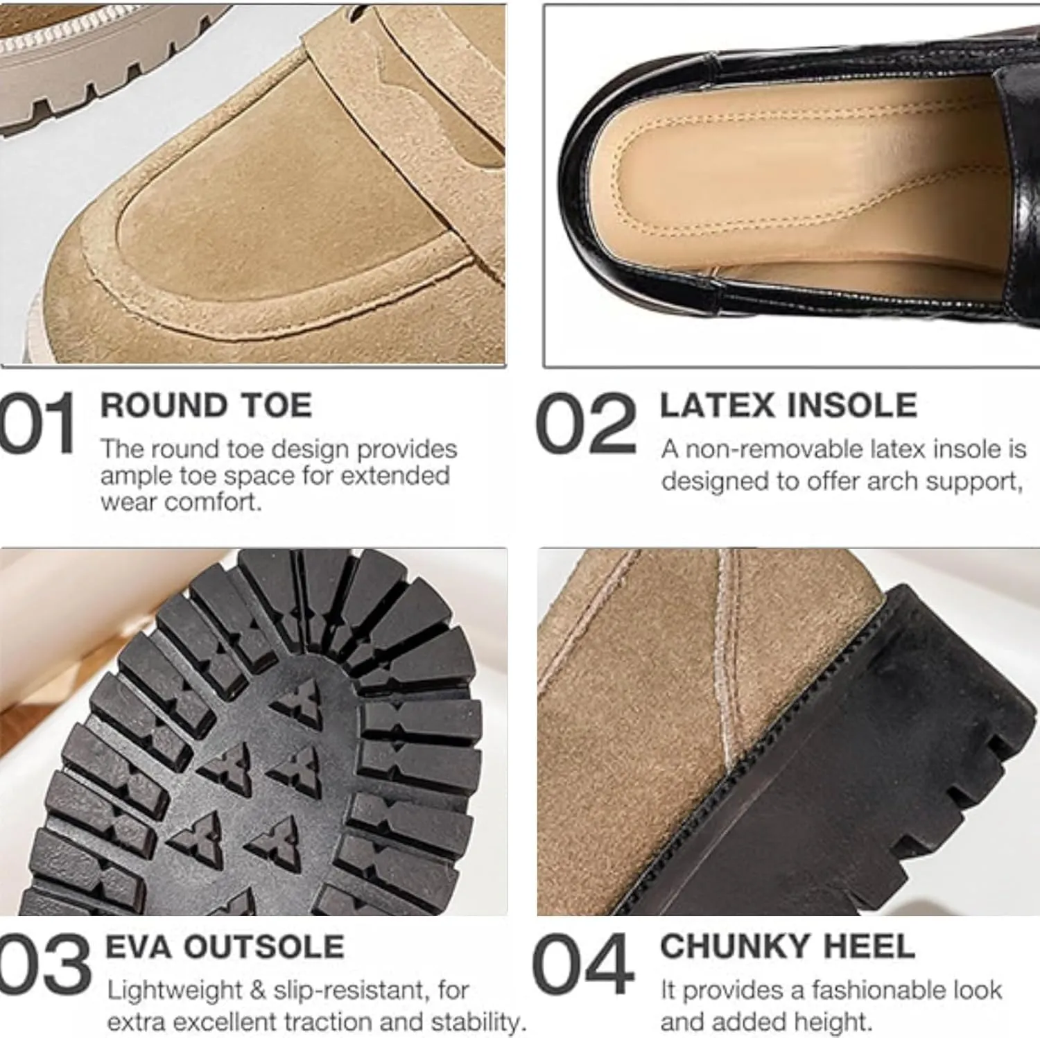 Orthoture Womens Shoes Orthoture-Orthopedic Platform Loafers Slip On Comfort Orthopedic Shoes for Women