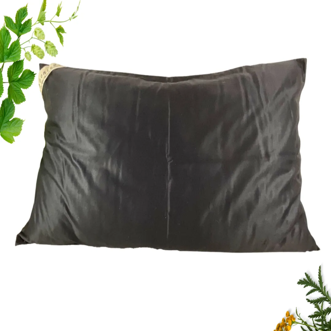 Pillow with cover | Bamboo fabric  | Black  | Wool infill