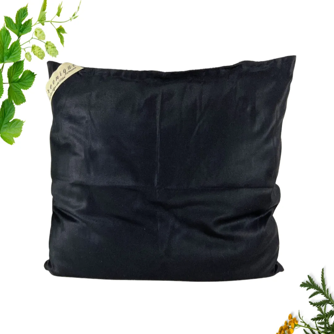 Pillow with cover | Bamboo fabric  | Black  | Wool infill
