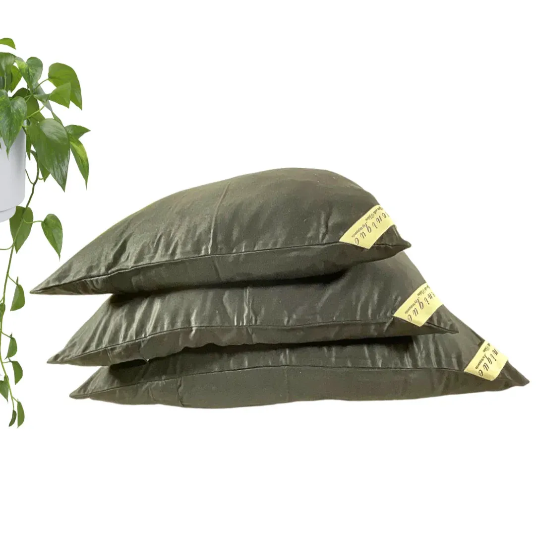 Pillow with cover | Bamboo fabric  | Black  | Wool infill