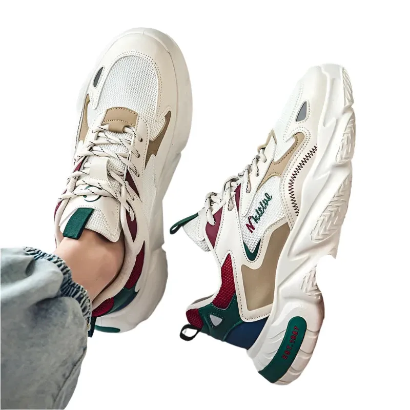 Premium Men's Mesh Sneakers – Breathable Lace-Up Running Shoes for 2024 Summer. Hot Sale for Stylish Walking and Dress Wear!